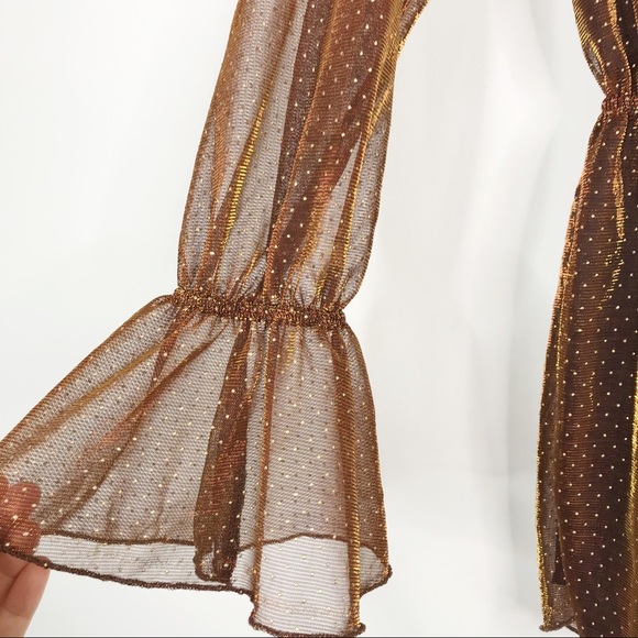 Akira Be Original Polka Dot Romper Copper Brown S - Picture 7 of 12